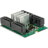 DeLOCK 62850 scheda di interfaccia e adattatore Interno SATA PCIe, SATA, PCIe 2.0, Nero, Verde, Argento, Marvell, 6 Gbit/s