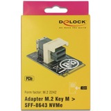 DeLOCK 63918 scheda di interfaccia e adattatore Interno Mini-SAS M.2, Mini-SAS, Nero, Taiwan, 32 Gbit/s, -10 - 85 °C