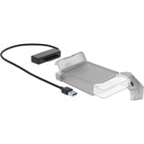 DeLOCK 64086 scheda di interfaccia e adattatore Interno SATA, Convertitore Nero, USB tipo A, SATA, Trasparente, 6 Gbit/s, Windows 10, Windows 7, Windows 8.1, ChromeOS