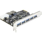DeLOCK 89355 scheda di interfaccia e adattatore Interno USB 3.2 Gen 1 (3.1 Gen 1) PCIe, USB 3.2 Gen 1 (3.1 Gen 1), 5 Gbit/s, Windows 7 Home Basic, Windows 7 Home Basic x64, Windows 7 Home Premium, Windows 7 Home Premium...