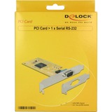 DeLOCK 89592 scheda di interfaccia e adattatore Interno RS-232 PCI, RS-232, PCI 3.0, RS-232, Argento, PC