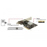 DeLOCK 89654 scheda di interfaccia e adattatore Interno RJ-45, Scheda di rete PCIe, RJ-45, PCIe 2.0, Tehuti TN4010, 20 Gbit/s, Windows 10, Windows 10 Education, Windows 10 Education x64, Windows 10 Enterprise, Windows 10...
