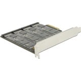 DeLOCK 89888 scheda di interfaccia e adattatore Interno SATA, Scheda RAID PCIe, SATA, 1 x PCI Express x4, 4 x 67 pin M.2 key B, Cina, Marvell 88SE9230, 6 Gbit/s