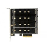 DeLOCK 89888 scheda di interfaccia e adattatore Interno SATA, Scheda RAID PCIe, SATA, 1 x PCI Express x4, 4 x 67 pin M.2 key B, Cina, Marvell 88SE9230, 6 Gbit/s