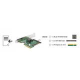 DeLOCK 89922 scheda di interfaccia e adattatore Interno SAS, SATA, U.2 argento, PCI-E, SAS, SATA, U.2, PCIe 3.0, Verde, Grigio, 24 Gbit/s
