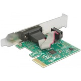 DeLOCK 89948 scheda di interfaccia e adattatore Interno RS-232 PCIe, RS-232, Verde, Cina, ASIX AX99100, 256 B