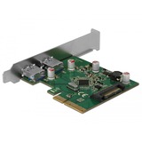 DeLOCK 90298 scheda di interfaccia e adattatore Interno USB 3.2 Gen 1 (3.1 Gen 1), Controller USB PCIe, USB 3.2 Gen 1 (3.1 Gen 1), PCIe 3.0, Cina, Asmedia ASM3142, 10 Gbit/s