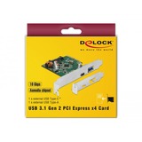 DeLOCK 90299 scheda di interfaccia e adattatore Interno USB 3.2 Gen 1 (3.1 Gen 1) PCIe, USB 3.2 Gen 1 (3.1 Gen 1), PCIe 3.0, Cina, Asmedia ASM3142, 10 Gbit/s