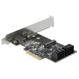 DeLOCK 90396 scheda di interfaccia e adattatore Interno M.2, SATA PCIe, M.2, SATA, Nero, Verde, Grigio, 6 Gbit/s, SATA