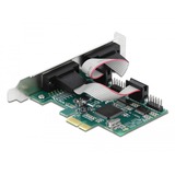 DeLOCK 90410 scheda di interfaccia e adattatore Interno RS-232 PCIe, RS-232, A basso profilo, PCIe 1.1, RS-232, Verde