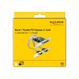DeLOCK 90413 scheda di interfaccia e adattatore Interno Parallelo, RS-232 PCIe, Parallelo, RS-232, PCIe 1.1, RS-232, Cina, 0,0004608 Gbit/s