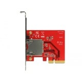 DeLOCK 91748 lettore di schede PCI Express Interno Metallico, Rosso CF, Metallico, Rosso, PCI Express, Windows 10, Windows 10 Pro x64, Windows 7, Windows 7 x64, Windows 8.1, Windows 8.1 x64, 1 pz, Scatola