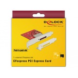 DeLOCK 91748 lettore di schede PCI Express Interno Metallico, Rosso CF, Metallico, Rosso, PCI Express, Windows 10, Windows 10 Pro x64, Windows 7, Windows 7 x64, Windows 8.1, Windows 8.1 x64, 1 pz, Scatola