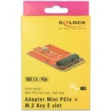 DeLOCK Adattatore Mini PCIe>M.2 Key E Slot 