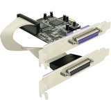 DeLOCK PCI Express card 2 x parallel scheda di interfaccia e adattatore Nero, PCIe, Cablato, Windows 2000/XP, 2003, Vista