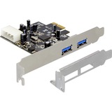 DeLOCK USB 3.0 PCI Express Card scheda di interfaccia e adattatore USB 3.2 Gen 1 (3.1 Gen 1) PCIe, USB 3.2 Gen 1 (3.1 Gen 1), Nero, Argento, NEC, 5000 Mbit/s, Cablato, Lite retail