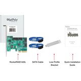 HighPoint RocketRAID 640L scheda di interfaccia e adattatore Interno SATA PCIe, SATA, PC, 6 Gbit/s, 0, 1, 5, 10, 50, JBOD, 5 - 55 °C, Vendita al dettaglio