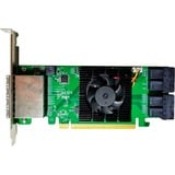 HighPoint SSD7184 controller RAID PCI Express x8 8 Gbit/s PCI Express 3.0, SATA, PCI Express x8, 0, 1, 1+0, 8 Gbit/s, Low Profile MD2 Card, CLI, API package