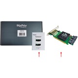 HighPoint SSD7184 controller RAID PCI Express x8 8 Gbit/s PCI Express 3.0, SATA, PCI Express x8, 0, 1, 1+0, 8 Gbit/s, Low Profile MD2 Card, CLI, API package