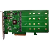 HighPoint SSD7204 controller RAID PCI Express x8 3.0 7 Gbit/s M.2, PCI Express x8, 0, 1, 7 Gbit/s, 920585 h, CE, FCC, RoHS, REACH, WEEE