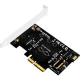 SilverStone ECM20 scheda di interfaccia e adattatore Interno PCIe, SATA, Controller Serial ATA M.2, PCIe, SATA, Nero