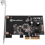 SilverStone ECU02-E scheda di interfaccia e adattatore Interno USB 3.2 Gen 2 (3.1 Gen 2) PCIe, USB 3.2 Gen 2 (3.1 Gen 2), A basso profilo, PCIe 3.0, Nero, 10 Gbit/s