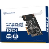 SilverStone ECU02-E scheda di interfaccia e adattatore Interno USB 3.2 Gen 2 (3.1 Gen 2) PCIe, USB 3.2 Gen 2 (3.1 Gen 2), A basso profilo, PCIe 3.0, Nero, 10 Gbit/s