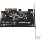 SilverStone ECU02-E scheda di interfaccia e adattatore Interno USB 3.2 Gen 2 (3.1 Gen 2) PCIe, USB 3.2 Gen 2 (3.1 Gen 2), A basso profilo, PCIe 3.0, Nero, 10 Gbit/s