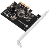 SilverStone ECU02-E scheda di interfaccia e adattatore Interno USB 3.2 Gen 2 (3.1 Gen 2) PCIe, USB 3.2 Gen 2 (3.1 Gen 2), A basso profilo, PCIe 3.0, Nero, 10 Gbit/s