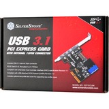 SilverStone ECU04-E scheda di interfaccia e adattatore Interno USB 3.2 Gen 1 (3.1 Gen 1) PCIe, USB 3.2 Gen 1 (3.1 Gen 1), A basso profilo, PCIe 2.0, 10 Gbit/s