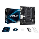 ASRock A520M-HVS AMD A520 Socket AM4 micro ATX, Scheda madre AMD, Socket AM4, 3rd Generation AMD Ryzen™ 3, 3rd Generation AMD Ryzen 5, 3rd Generation AMD Ryzen™ 7, 3rd..., DDR4-SDRAM, 64 GB, DIMM