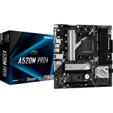 ASRock A520M Pro4 Socket AM4 micro ATX, Scheda madre AMD, Socket AM4, 3rd Generation AMD Ryzen™ 3, 3rd Generation AMD Ryzen 5, 3rd Generation AMD Ryzen™ 7, 3rd..., DDR4-SDRAM, 64 GB, DIMM