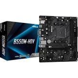 ASRock B550M-HDV AMD B550 Socket AM4 micro ATX, Scheda madre AMD, Socket AM4, 3rd Generation AMD Ryzen™ 3, 3rd Generation AMD Ryzen 5, 3rd Generation AMD Ryzen™ 7, 3rd..., DDR4-SDRAM, 64 GB, DIMM