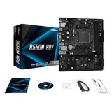 ASRock B550M-HDV AMD B550 Socket AM4 micro ATX, Scheda madre AMD, Socket AM4, 3rd Generation AMD Ryzen™ 3, 3rd Generation AMD Ryzen 5, 3rd Generation AMD Ryzen™ 7, 3rd..., DDR4-SDRAM, 64 GB, DIMM
