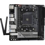 ASRock B550M-ITX/ac AMD B550 Socket AM4 mini ITX, Scheda madre Nero/grigio, AMD, Socket AM4, 3rd Generation AMD Ryzen™ 3, 3rd Generation AMD Ryzen 5, 3rd Generation AMD Ryzen™ 7, 3rd..., DDR4-SDRAM, 64 GB, DIMM