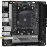 ASRock B550M-ITX/ac AMD B550 Socket AM4 mini ITX, Scheda madre Nero/grigio, AMD, Socket AM4, 3rd Generation AMD Ryzen™ 3, 3rd Generation AMD Ryzen 5, 3rd Generation AMD Ryzen™ 7, 3rd..., DDR4-SDRAM, 64 GB, DIMM
