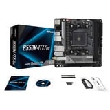 ASRock B550M-ITX/ac AMD B550 Socket AM4 mini ITX, Scheda madre Nero/grigio, AMD, Socket AM4, 3rd Generation AMD Ryzen™ 3, 3rd Generation AMD Ryzen 5, 3rd Generation AMD Ryzen™ 7, 3rd..., DDR4-SDRAM, 64 GB, DIMM