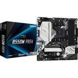 ASRock B550M Pro4 AMD B550 Socket AM4 micro ATX, Scheda madre AMD, Socket AM4, 3rd Generation AMD Ryzen™ 3, 3rd Generation AMD Ryzen 5, 3rd Generation AMD Ryzen™ 7, 3rd..., Socket AM4, DDR4-SDRAM, 128 GB