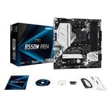ASRock B550M Pro4 AMD B550 Socket AM4 micro ATX, Scheda madre AMD, Socket AM4, 3rd Generation AMD Ryzen™ 3, 3rd Generation AMD Ryzen 5, 3rd Generation AMD Ryzen™ 7, 3rd..., Socket AM4, DDR4-SDRAM, 128 GB