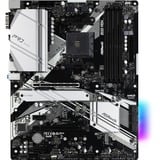 ASRock B550 Pro4 AMD B550 Socket AM4 ATX, Scheda madre Nero/Argento, AMD, Socket AM4, 3rd Generation AMD Ryzen™ 3, 3rd Generation AMD Ryzen 5, 3rd Generation AMD Ryzen™ 7, 3rd..., Socket AM4, DDR4-SDRAM, 128 GB