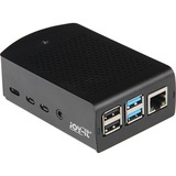 Joy-IT Custodia in alluminio per Raspberry Pi 4 B, Housing Nero