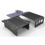 Joy-IT Custodia in alluminio per Raspberry Pi 4 B, Housing Nero