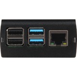 Joy-IT Custodia in alluminio per Raspberry Pi 4 B, Housing Nero