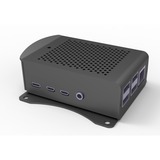 Joy-IT Custodia in alluminio per Raspberry Pi 4 B, Housing Nero