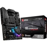 MSI MPG B550 Gaming Plus AMD B550 Socket AM4 ATX, Scheda madre Nero, AMD, Socket AM4, 3rd Generation AMD Ryzen™ 3, 3rd Generation AMD Ryzen 5, 3rd Generation AMD Ryzen™ 7, 3rd..., DDR4-SDRAM, 128 GB, DIMM
