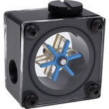 Alphacool 1011889 Blocco per radiatore, Indicatori di flusso Nero, Blocco per radiatore, Acetale, Nylon, Plextonium, Nero, Blu, Trasparente, Giallo, 32,1 mm, 44,5 mm, 48,4 mm
