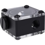 Alphacool 1011889 Blocco per radiatore, Indicatori di flusso Nero, Blocco per radiatore, Acetale, Nylon, Plextonium, Nero, Blu, Trasparente, Giallo, 32,1 mm, 44,5 mm, 48,4 mm