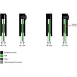 Alphacool 17268 parte e accessorio del sistema di raffreddamento del computer Blocco di acqua, Dissipatore di calore Nero, Blocco di acqua, Alluminio, Nero, 2 pz