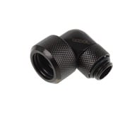 Alphacool 17395 parte e accessorio del sistema di raffreddamento del computer Tubo, Connessione Nero, Tubo, Ottone, Nero, 1/4", 90°, Acrylic pipes, Brass pipes