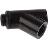 Alphacool 17401 parte e accessorio del sistema di raffreddamento del computer, Connessione Nero, Ottone, Nero, 1/4", 45°, 18 mm, 44 mm